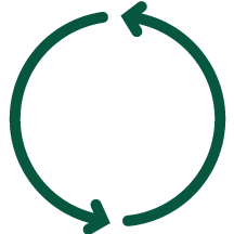 Pictogramme d'un rond d'économie circulaire